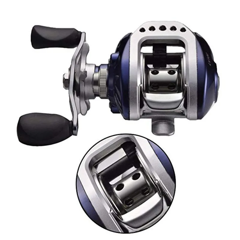 

Fishing Line Roller 6.3:1 11 Bearing Baitcast Reel Metal Detachable Cover Left / Right Handed Bait Casting Fishing Wheel Tool