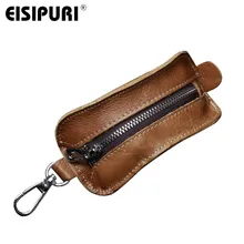 EISIPURl 100 Genuine Leather Key font b Wallet b font Pouch Business font b Men b