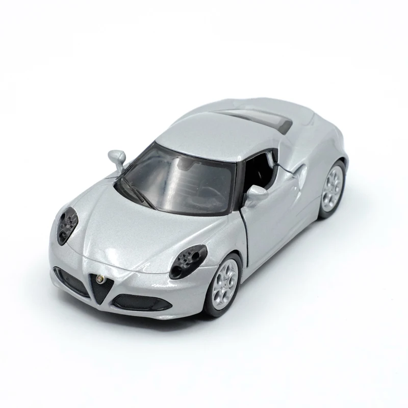 

1:36 Scale WELLY Diecast Alloy Metal Car Model For ALFA ROMEO 4C Collection Class Model Pull Back Toys Car