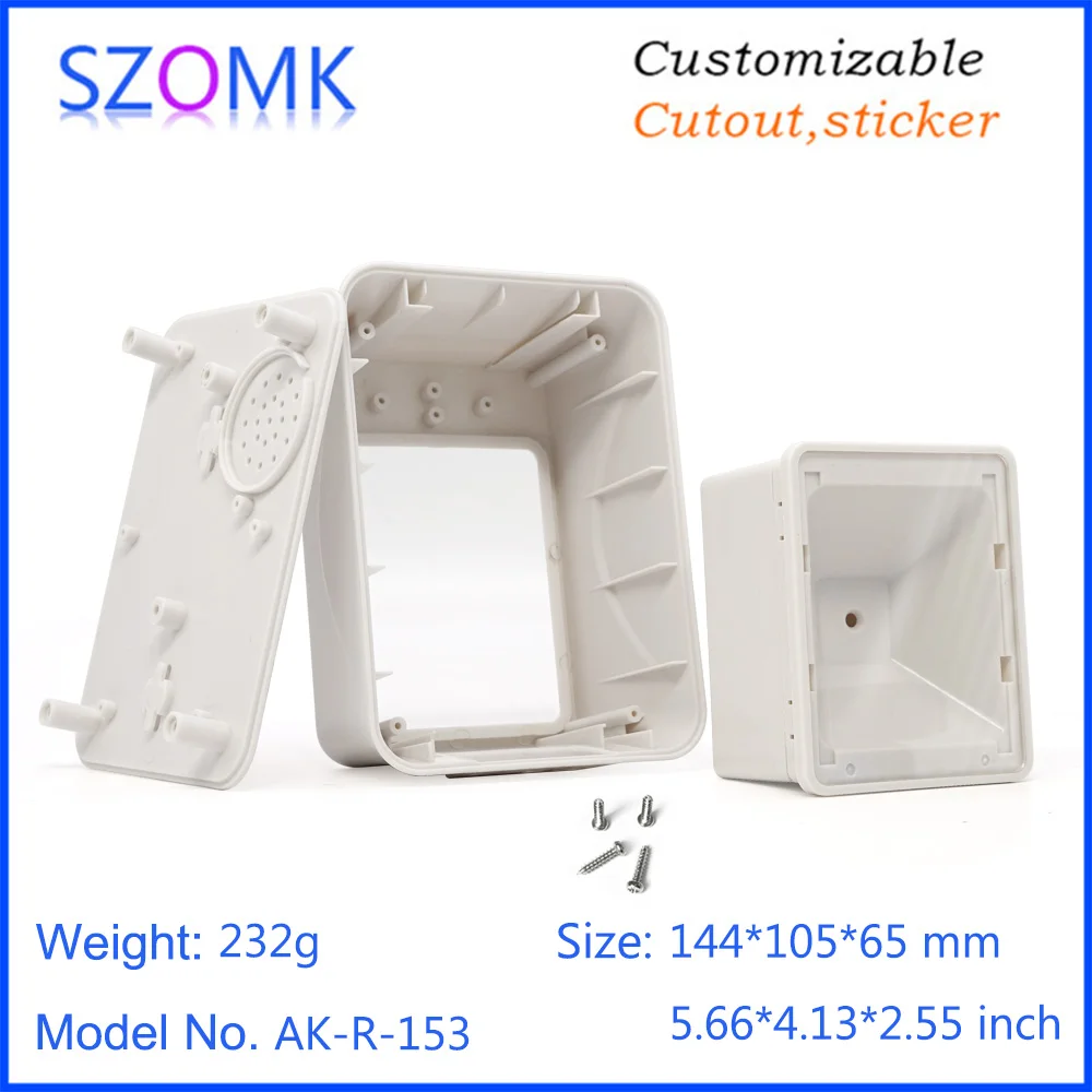 szomk plastic enclosure for electronics box QR code scanner desktop bar code reader junction housing (14)