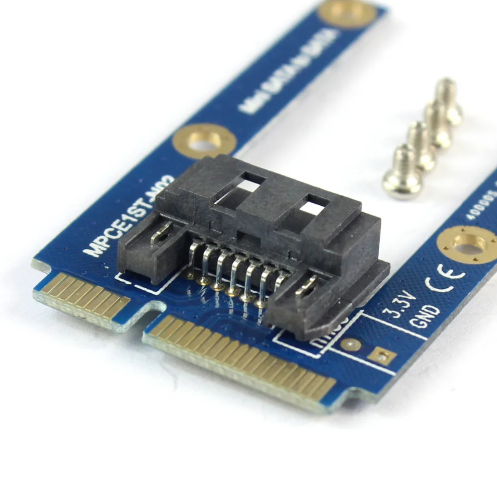 Мини PCI-E mSATA SSD на плоский SATA 7pin жесткий диск PCBA адаптер расширения