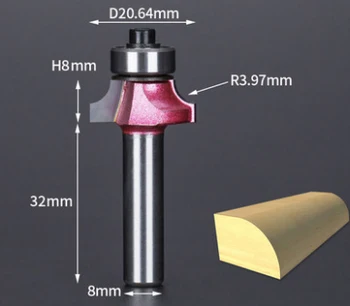 

1pc 8mm 1/4 Shank Woodworking Flush Trim Router Bits For Wood Industrial Grade Trimming Cutters With Bearing Milling Cutter