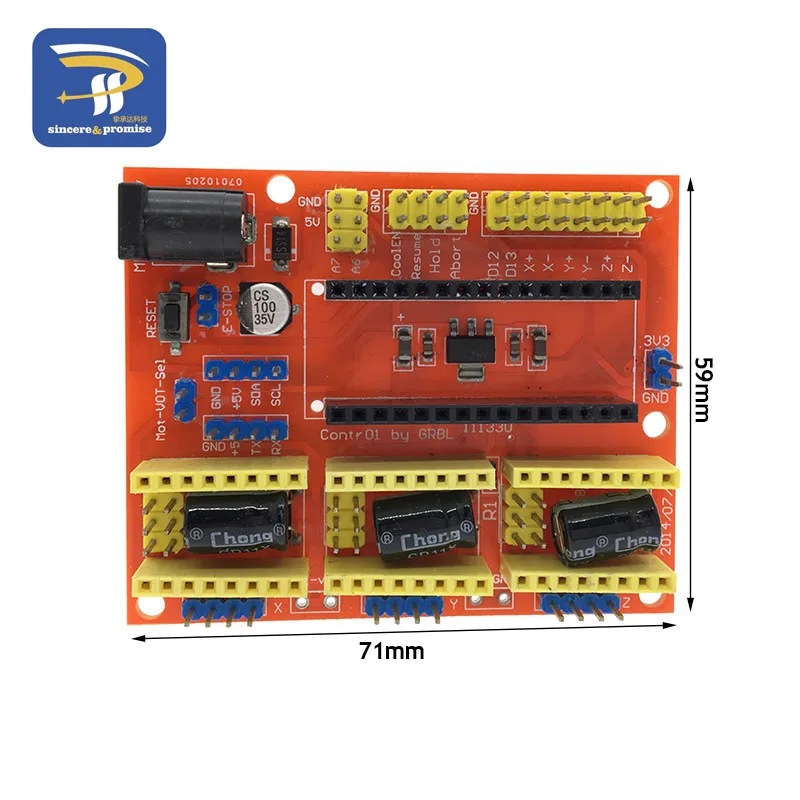 V3 гравер щит CNC Щит V4 гравировальный станок/3d принтер/A4988/DRV8825 драйвер Плата расширения для Arduino Diy Kit