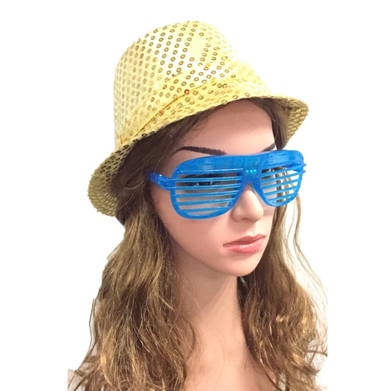 

20pcs/lot Colorful Shutters Shape LED Flashing glasses Frame Dances/Party Supplies Decoration +10pcs led lightig finger ring toy