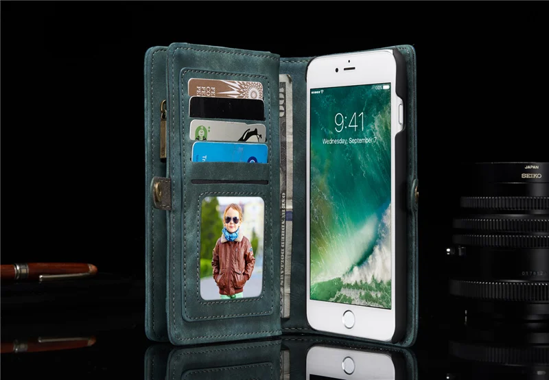 Роскошный кожаный чехол для iPhone X 8 7 Plus 6 6S Plus, откидной чехол, чехол-кошелек для карт, Магнитный чехол для бизнес-телефона для iPhone X R XS Max