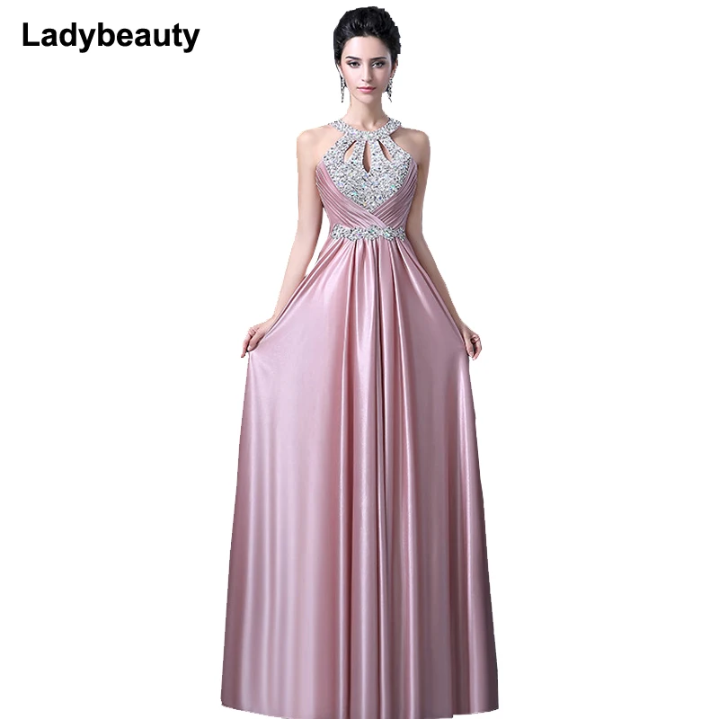 Pluse Size Red Beading Pleat Silk Long Evening