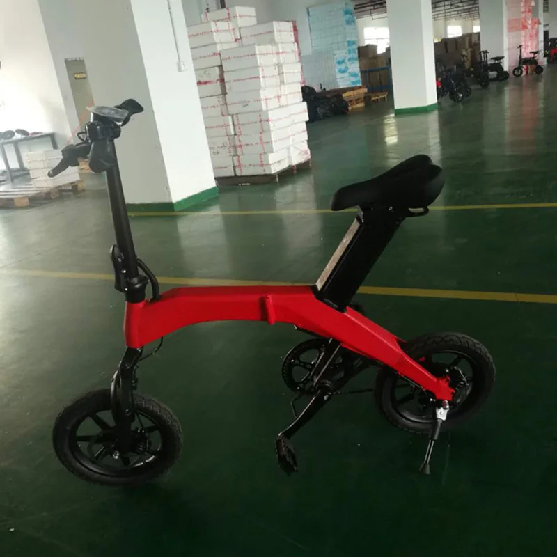 Discount Mini Foldable Electric Bike 36V 350w 6.6AH Cycle 12inch Lithium Battery Electric Bicycle Single Seat Ebike 10