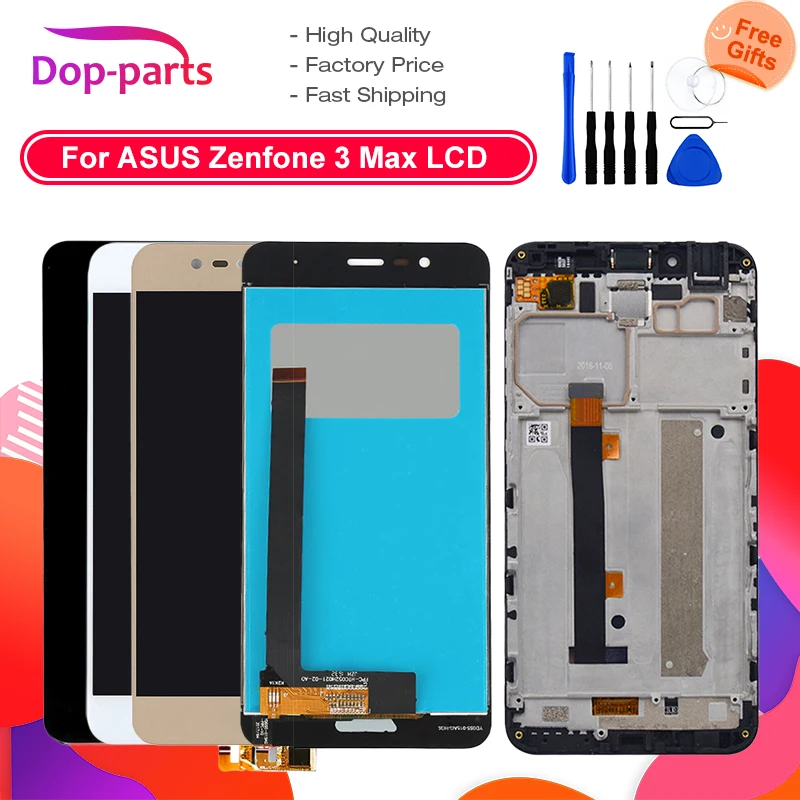 

1920x1080 Display For ASUS Zenfone 3 Max ZC520TL Display Touch Screen with Frame for ASUS Zenfone 3 X008D ZC520TL LCD Display