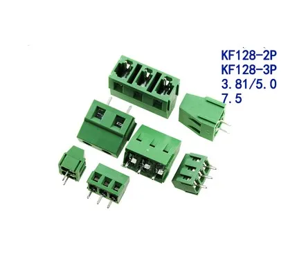 

KF128-2P KF128-3P 3.81 5.0 7.5 2.54mm PCB Screw Terminal Block Splice Terminal KF120-2.54 DG308 MG128