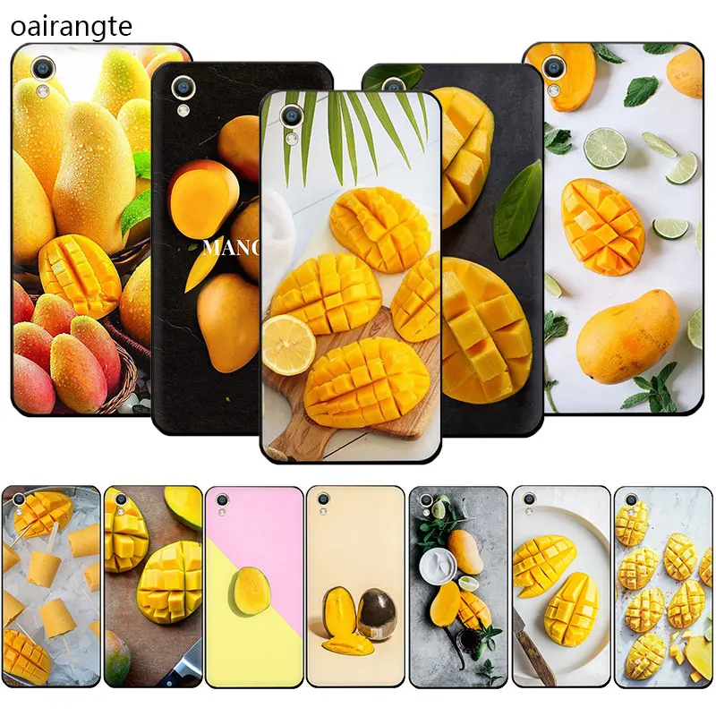 

mango Silicone phone case for OPPO R17 R15 F11 Pro R11 R9 S A77 A73 A83 A7 A37 A59 A5