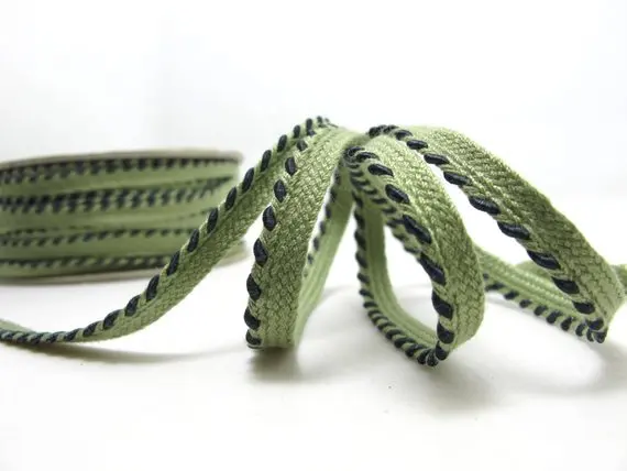 

5 Yards 1/4 Inch Green Braided Piping Lip Cord Trim|Pillow Cushion Trim|Upholstery Edging Trim Sewing Supplies