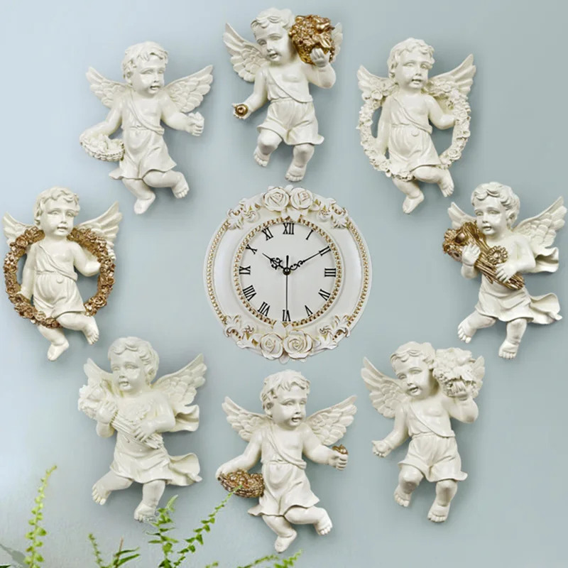 4 Piece Creative European Statues Decorative Angel Wall Decoration