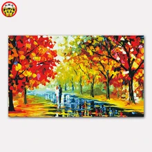 Русский художник Amo Лев DIY декоративный абстрактный Цвет Толстая краска по номерам Искусство Живопись по номерам