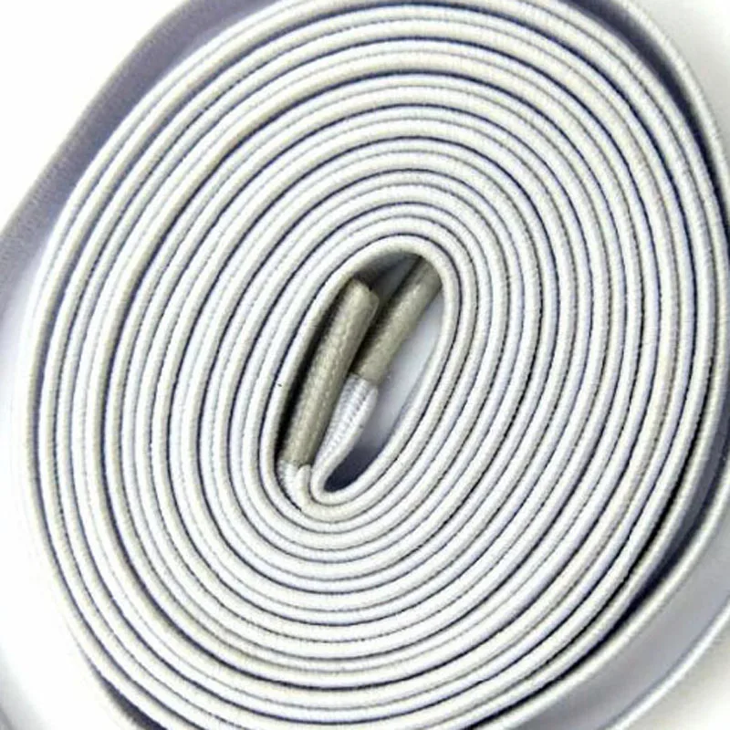 JUP 1-50 pair White High Quality for Adults Children Without Tie Elastic Flat Laces Sportswear Casual Shoes Lock Shoe Light Gray