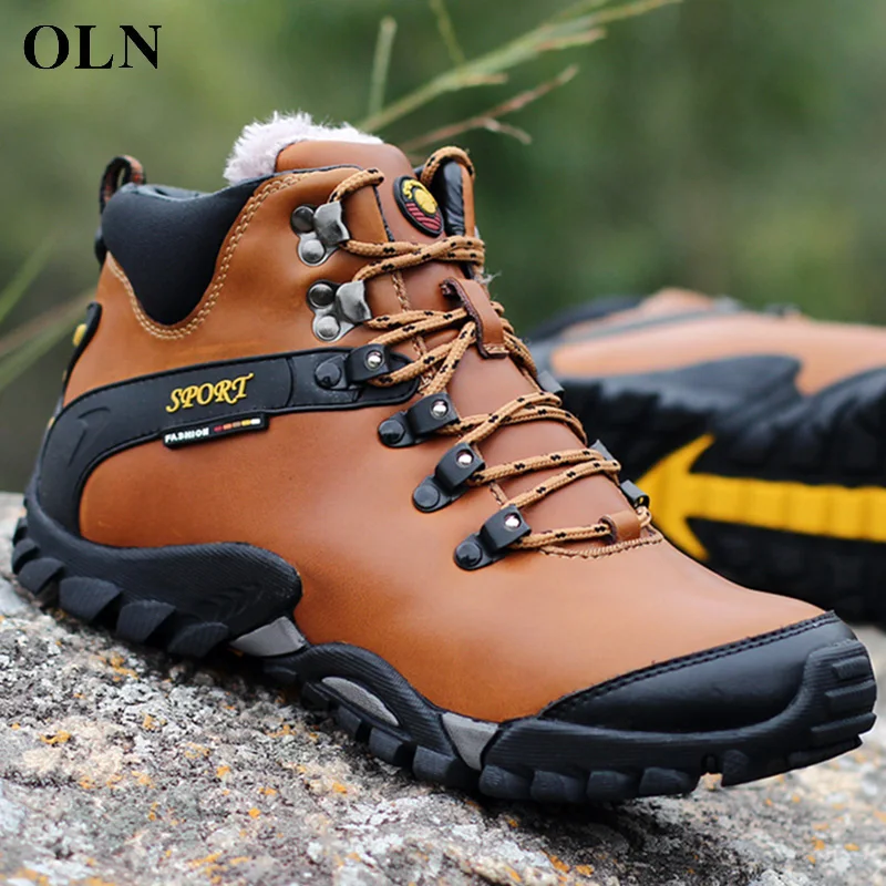 

OLN New Man Brand Outdoor Athletic Winter Comfortably Men Sneakers Outdoor Jogging Men Running Shoes Keep warm Sport Shoes For