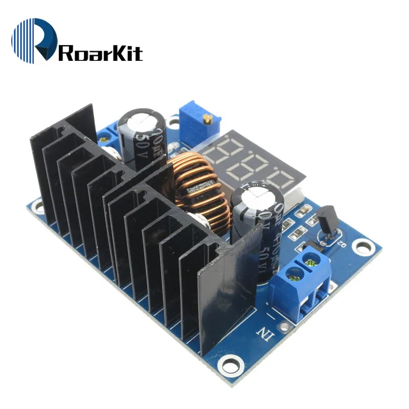 Светодиодный вольтметр ШИМ регулируемый 4-36 в до 1,25-36 в понижающий модуль XL4016 8A 200 Вт DC-DC модуль