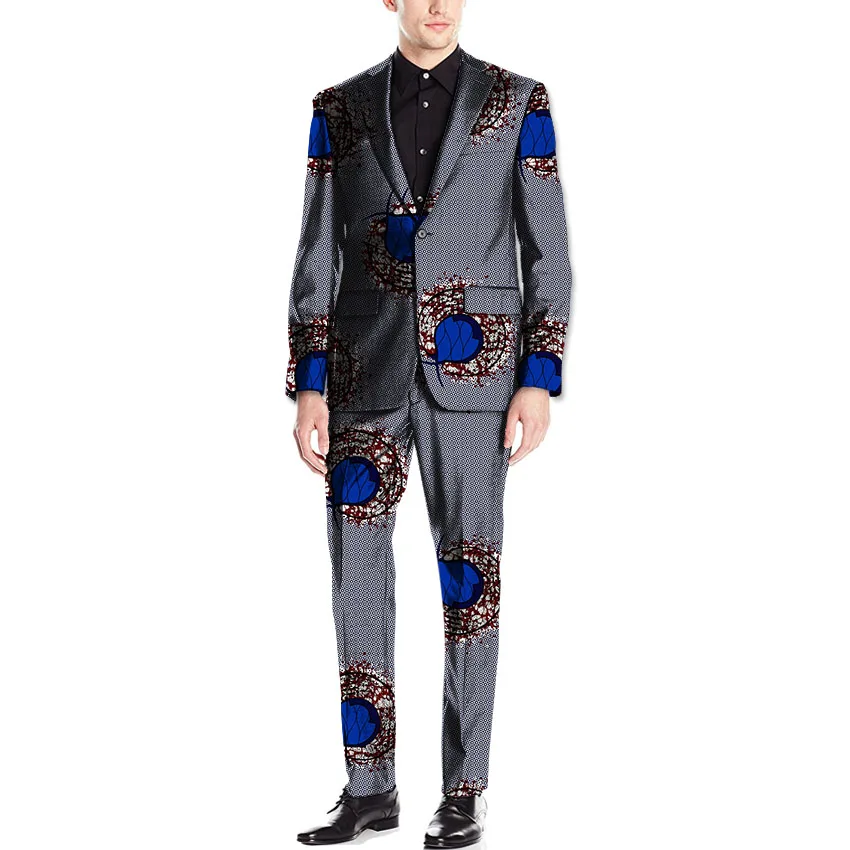 

African Print Blazer And Pant Suits Men Blazers Ankara Suit Jacket Festive For Party Handmade African Men Clothing Customized