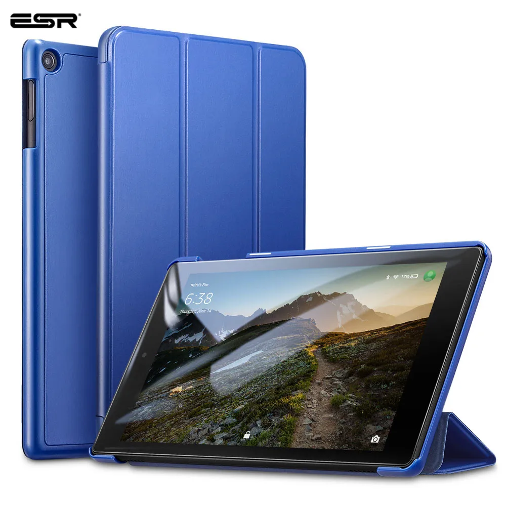

ESR for Amazon Kindle Fire HD 10 2017 Tablet Case Cover for Amazon Kindle Fire HD 8 2017 Smart Flip Leather Stand Capa Funda