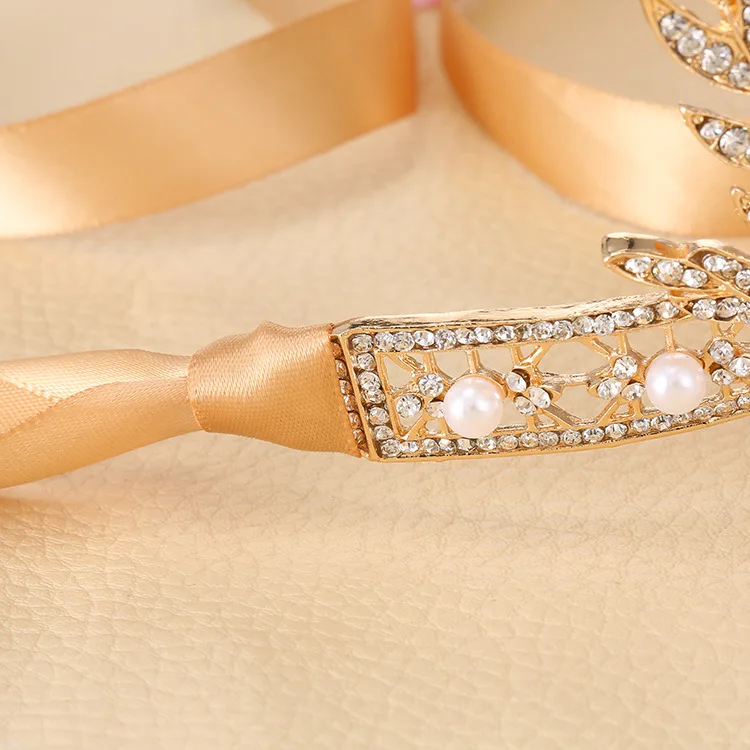 The Great Gatsby Bridal Hair Accessories Crystal Pearl Tassels Hair Headbands Hair Jewelry Wedding Brides Hairband Tiaras Crowns