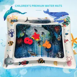 Детские надувные игрушки для младенцев с изображением животных океана, игровой коврик для воды, забавная подвижная игра, центр