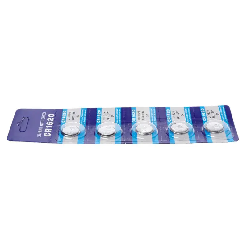 

5PCS Lithium Battery CR1620 Electronic Button Coin Cell Batteries 3VECR1620 DL1620 5009LC Watch Toy Remote CR 1620 F42D