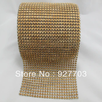 

(CM645)9 Meters Brow Sparkle Rhinestone Crystal Diamond Mesh Wrap Roll Ribbon