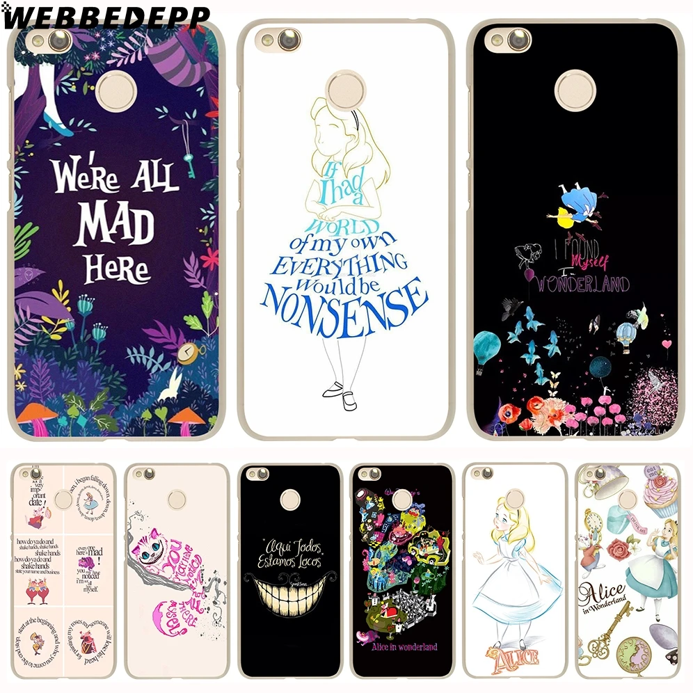 

WEBBEDEPP Alice in Wonderland Anime Phone Hard Case for Xiaomi Mi 8 9 SE 5S 5X 6X 6 5 Mi A1 A2 Lite F1 Mix 2S MAX 3 Cover