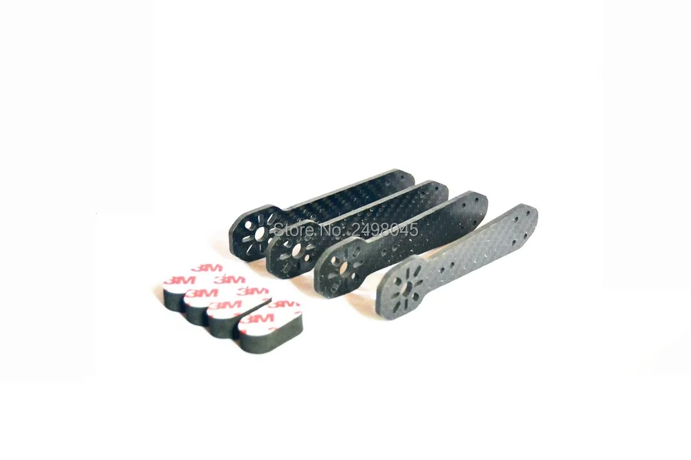 

4pcs/lot 4mm Thickness Carbon Fiber Arm Replacement For ZMR250 QAV250 FPV Drones accessories + 3M Gyro Mounting Pad