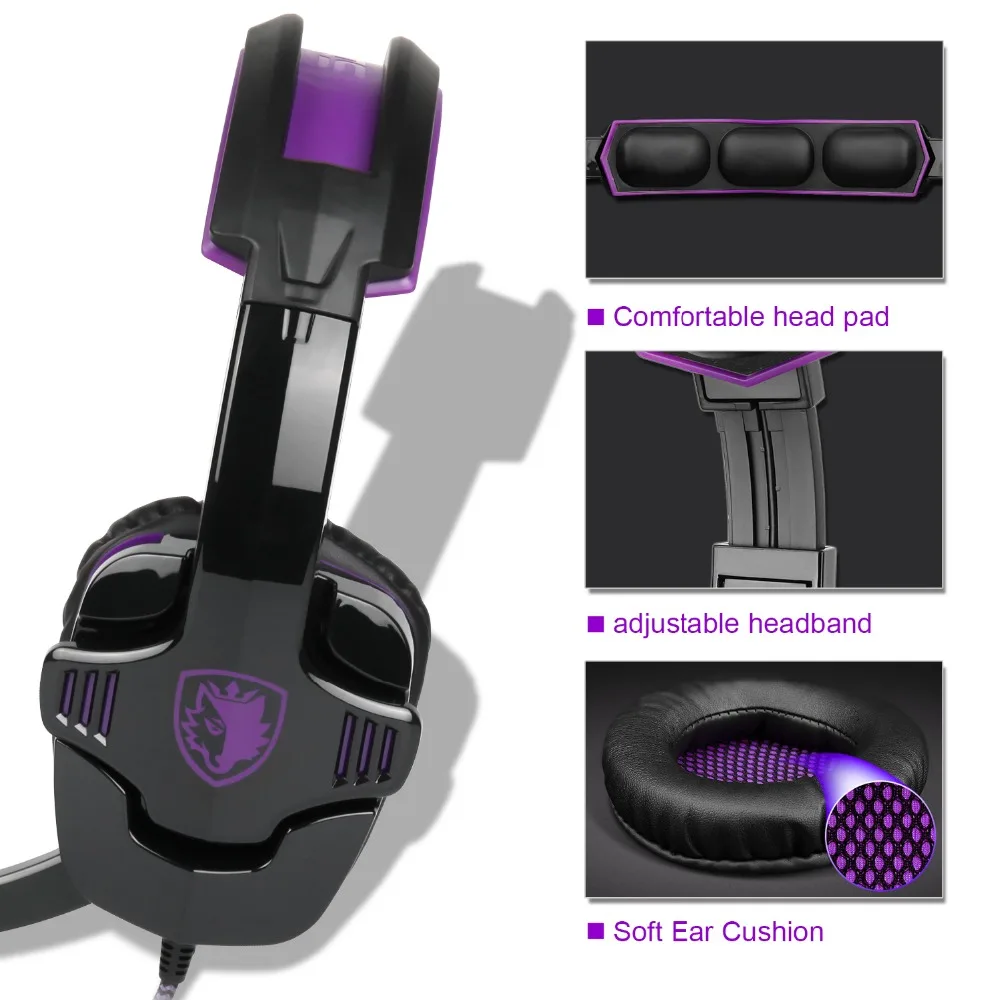 Kaufen SADES SA 930 Professionelle PS4 Headset 3,5mm Gaming Kopfhörer mit 1 bis 2 Kabel für Computer   Handys