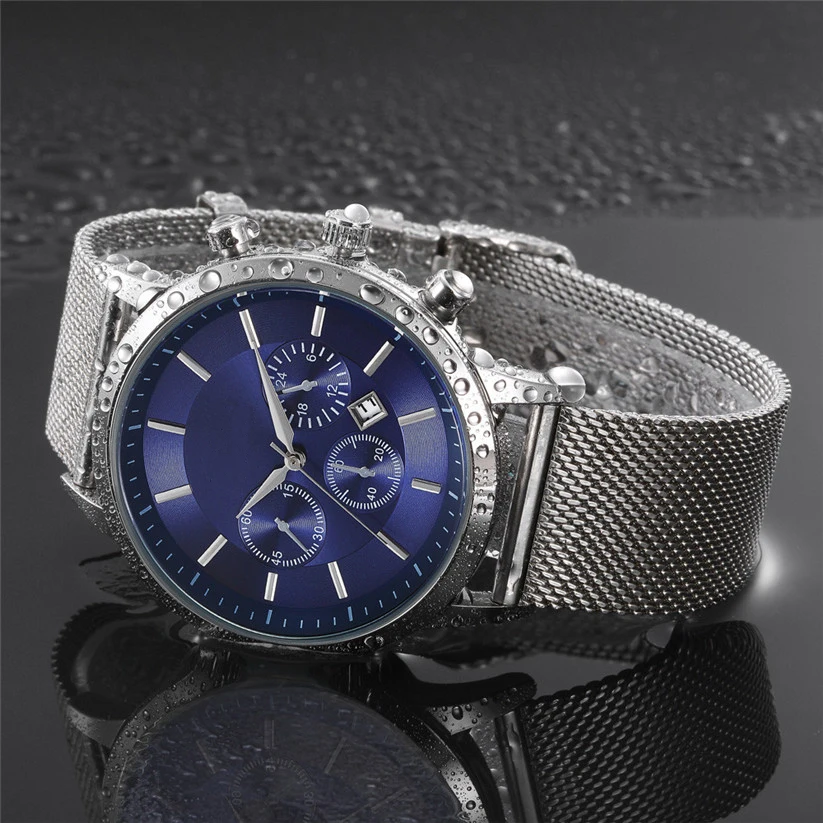 North Calendar Quartz Wrist Watch Stainless Steel Bracelet Men Watch relojes hombre 2017 mens watches top brand luxury 71027