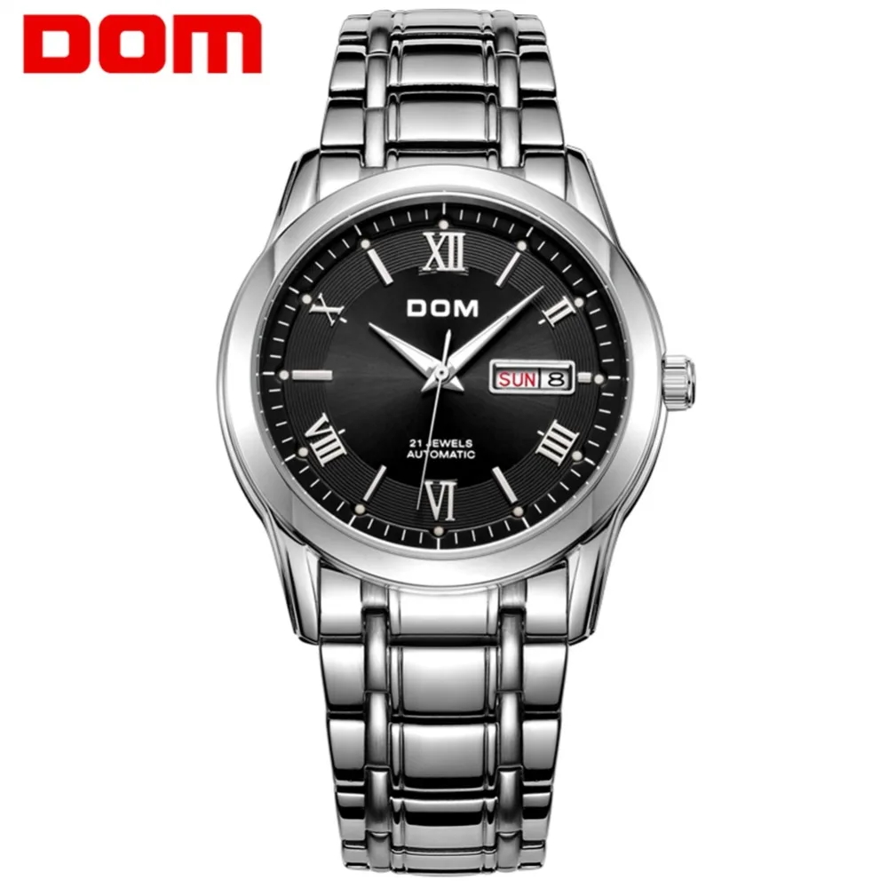 

DOM Top Luxury Brand Men Watches Waterproof Mechanical Stainless Steel Man Watch Business Wirstwatch Reloj Hombre Reloj M-53D-1M