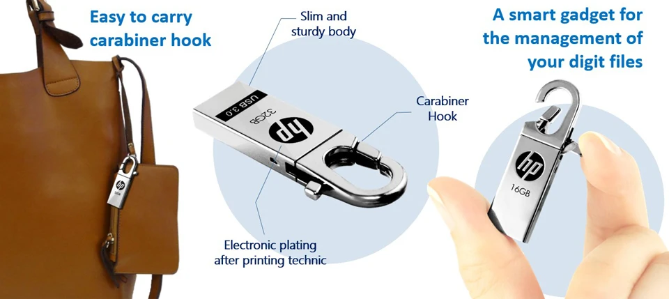 HP x252w USB Flash Drive 64GB Metal Pendrive High Speed USB Stick 32GB Pen Drive Real Capacity 16GB USB Flash 8GB Customized (10)