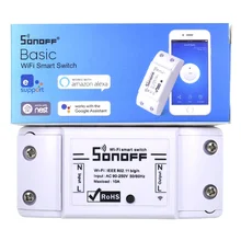 Sonoff базовый Wifi переключатель DIY беспроводной пульт дистанционного управления Domotica светильник интеллектуальное реле для домашней автоматизации модуль контроллер работа с Alexa 10 шт