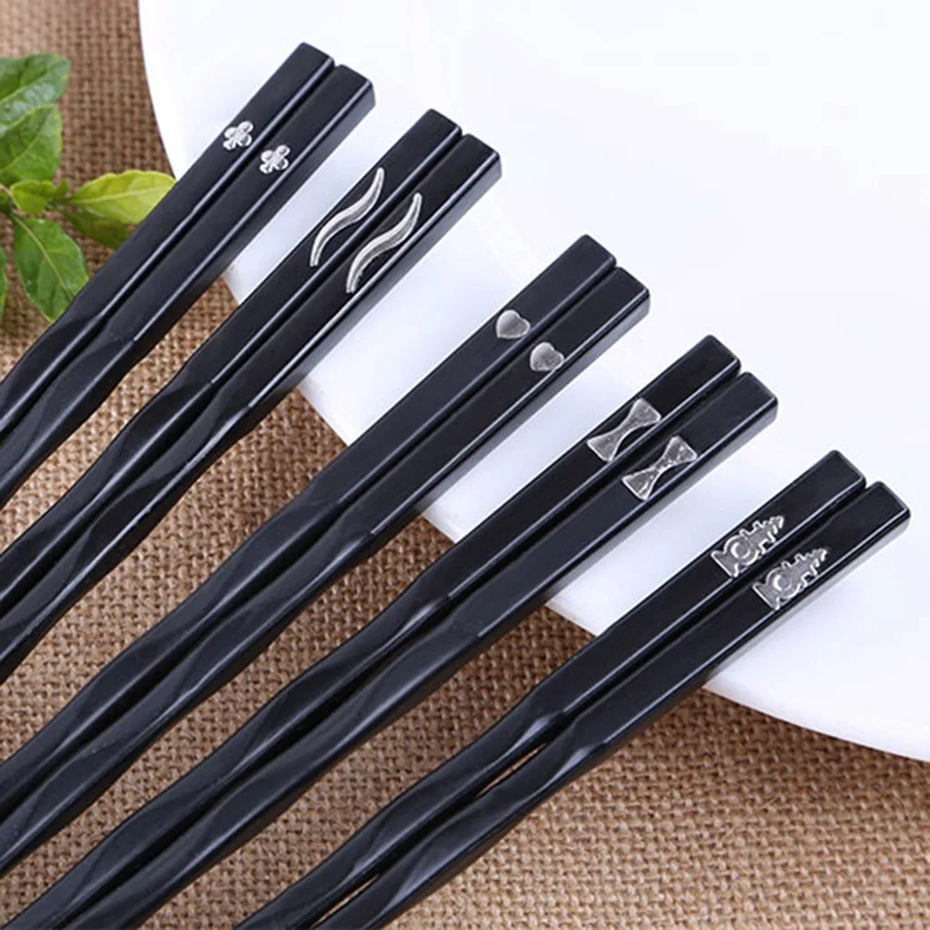 Палочки для еды 1 пара японские палочки для еды сплав Нескользящие суши Chop палочки набор китайский подарок 409