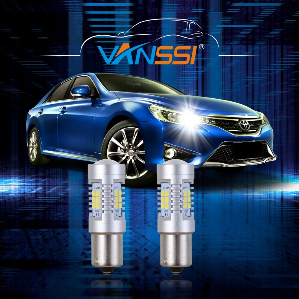 VANSSI 2 шт. 1156 Ba15s P21W светодиодные лампы, 7506 1141 21smd обратный резервный стояночный стоп задние фонари 2835 чипсеты с проектором