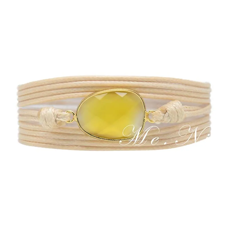 

New Bohemia Bracelet Vintage Non-leather Wrap Bracelet Semi Precious Stone Bracelet Dropshipping