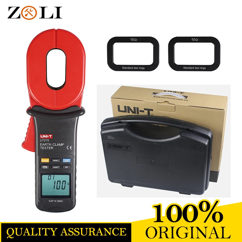 

UNI-T UT275 Professional Auto Range Clamp Earth Ground Resistance Testers 0.01-1000ohm w/ 0~30A Leakage Current Tester UT275