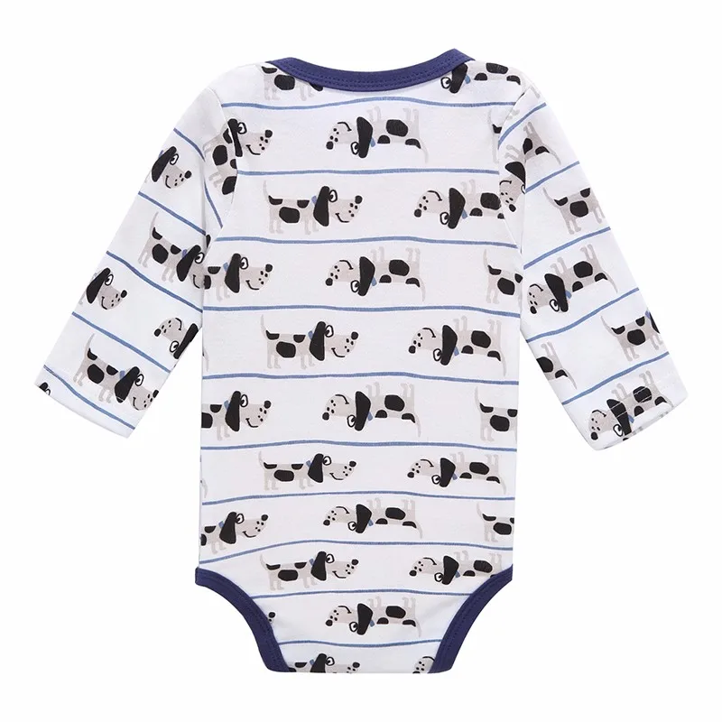 Mother Nest 3 PCS Baby Bodysuit Boy Girl Fashion Dog Printed Style Long Sleeves Jumpsuit Newborn Baby Bodysuit  Baby Clothes (2)