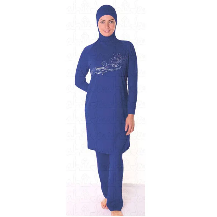 Однотонный Мусульманский купальник женский мусульманский купальный костюм Пляжная одежда
