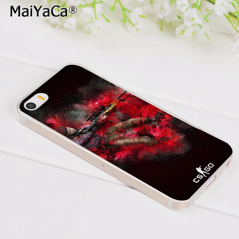 Чехол для телефона MaiYaCa cs go С Пистолетной игрой для iPhone 6S 6plus 7plus 8 8Plus X XS XR 5 5S 11pro max 11pro чехол - Цвет: 1