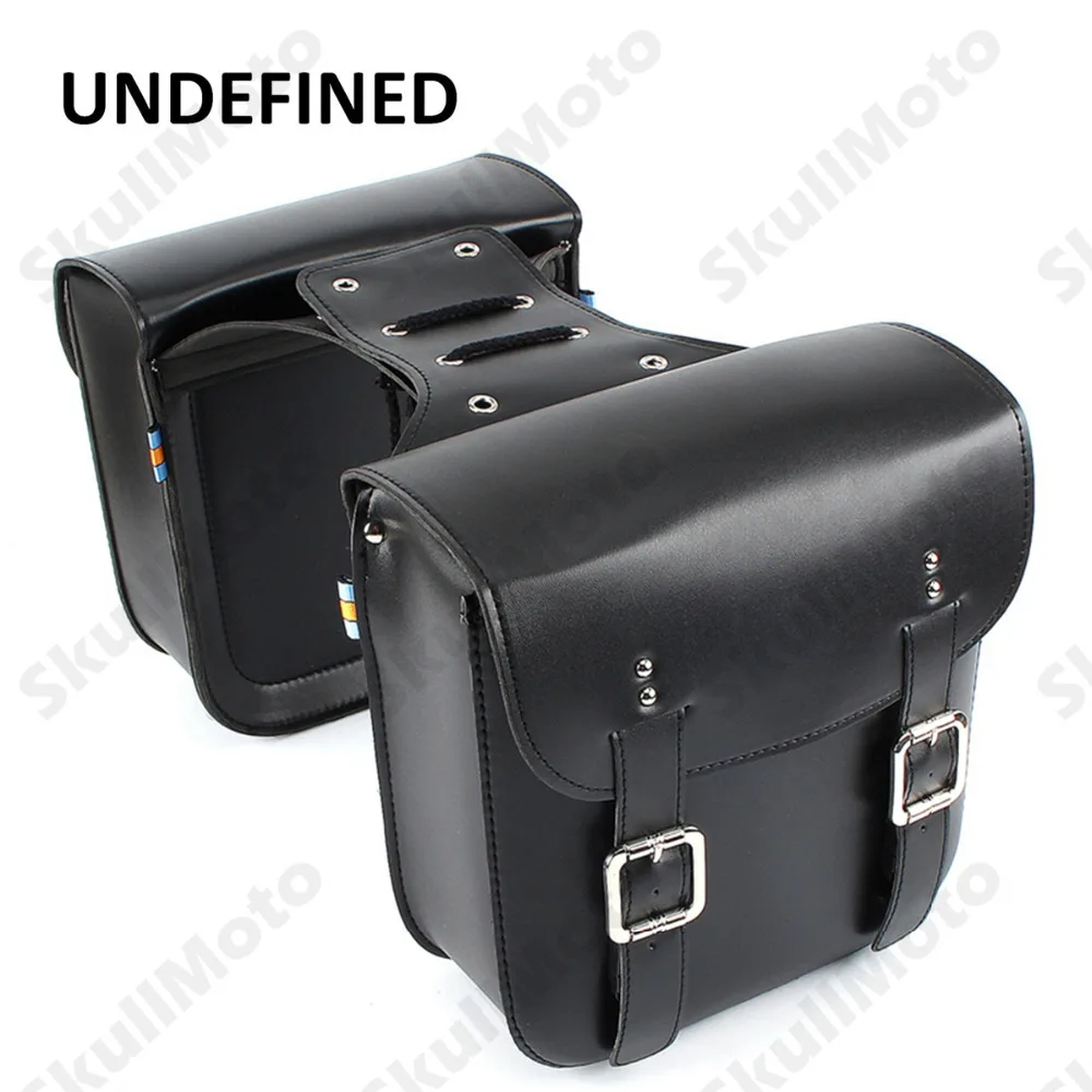 

Black Motorcycle Side Saddle Storage Bags Tool Luggage Pannier For Honda Yamaha UNDEFINED