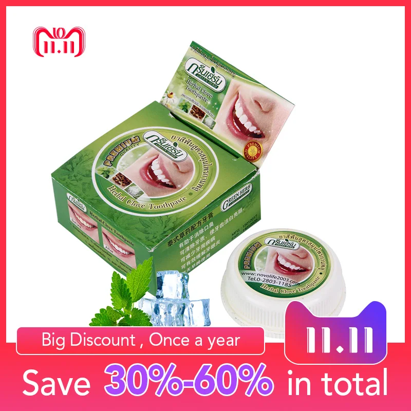 10g/25g Herb Natural Herbal Clove Thailand Toothpaste Tooth Whitening