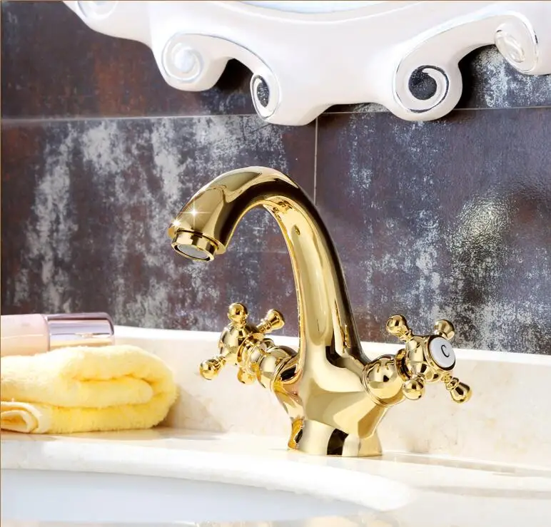 

Contemporary Concise brass Europe style Bathroom hot and cold Brass Basin Sink Faucet Single Handle water tap