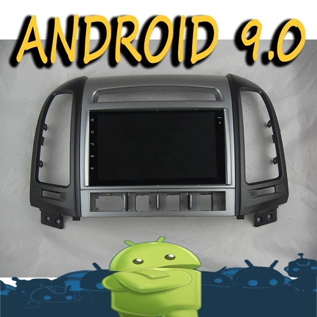 Android 9,0 радио магнитофон 8-ядерный автомобильный мультимидийный навигатор навигации для HYUNDAI SANTA FE Делюкс Полный сенсорный экран видео плеер+ рамка
