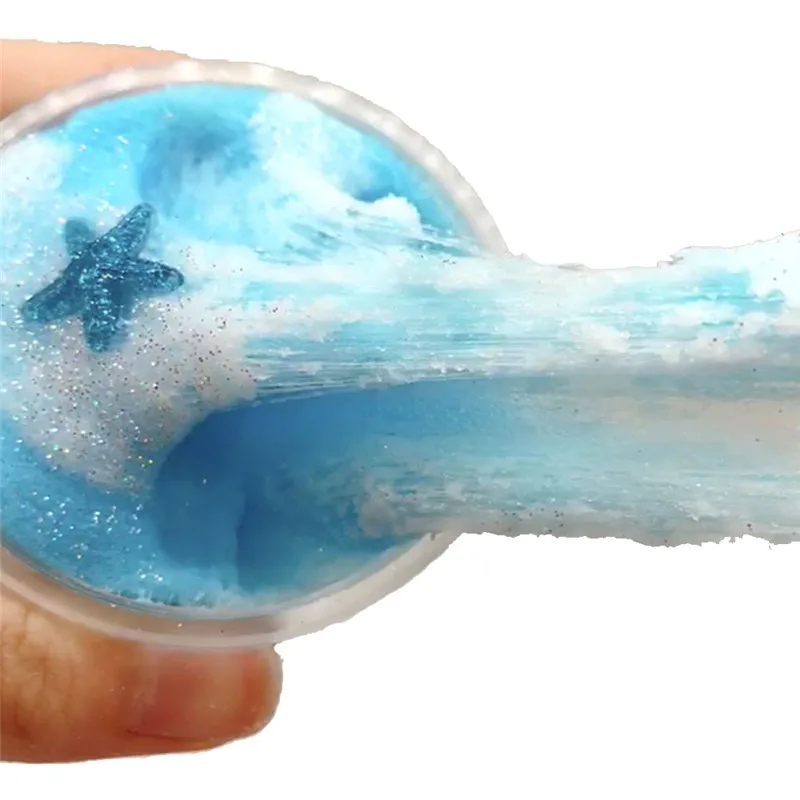 

Modeling Clay Cloud Slime Toys for Children 60ml Fluffy Slime Supplies DIY Kit with box Blue Slime Charms Craft Toys for Kids