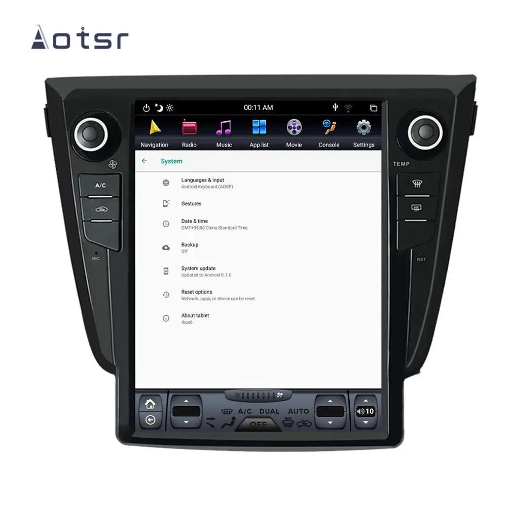 Sale Android 8.1 Tesla style DVD multimedia player GPS navigation for Nissan X-TRAIL/Qashqai/Rouge 2013+ Auto stereo player Head unit 4
