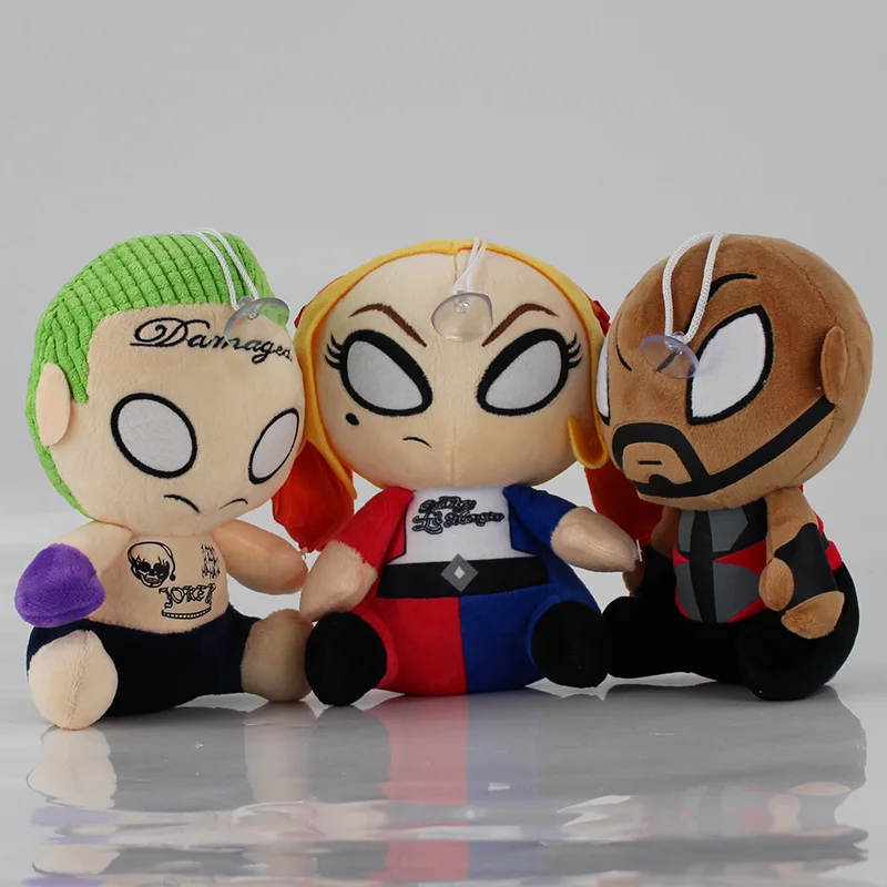 

Cute 3 style 20cm Suicide Squad Harley Quinn Joker Deadshot Plush Toy Anime plush Stuffed Doll toys for kids brithday gift