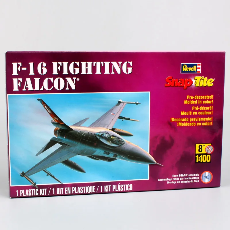 1:100 весы Revell оснастки знаменитостей F16 Fighting Falcon P-51 Mustang Spitfire A-10 Thunderbolt военный самолет воздушное судно истребитель модельная игрушка