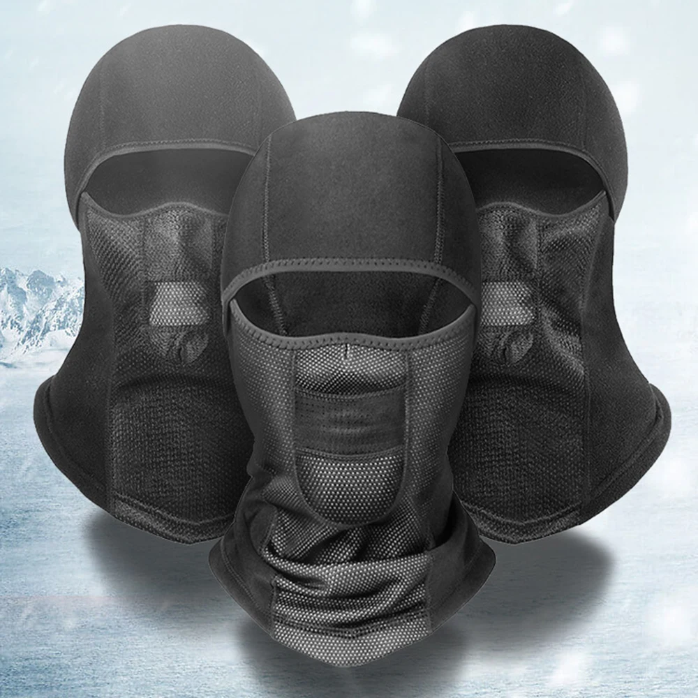 Полнолицевая маска, покрытие для зимних видов спорта на открытом воздухе, ветрозащитная, защита от холода, флисовая шапка для верховой езды, альпинизма, лыжного спорта, Теплый головной убор