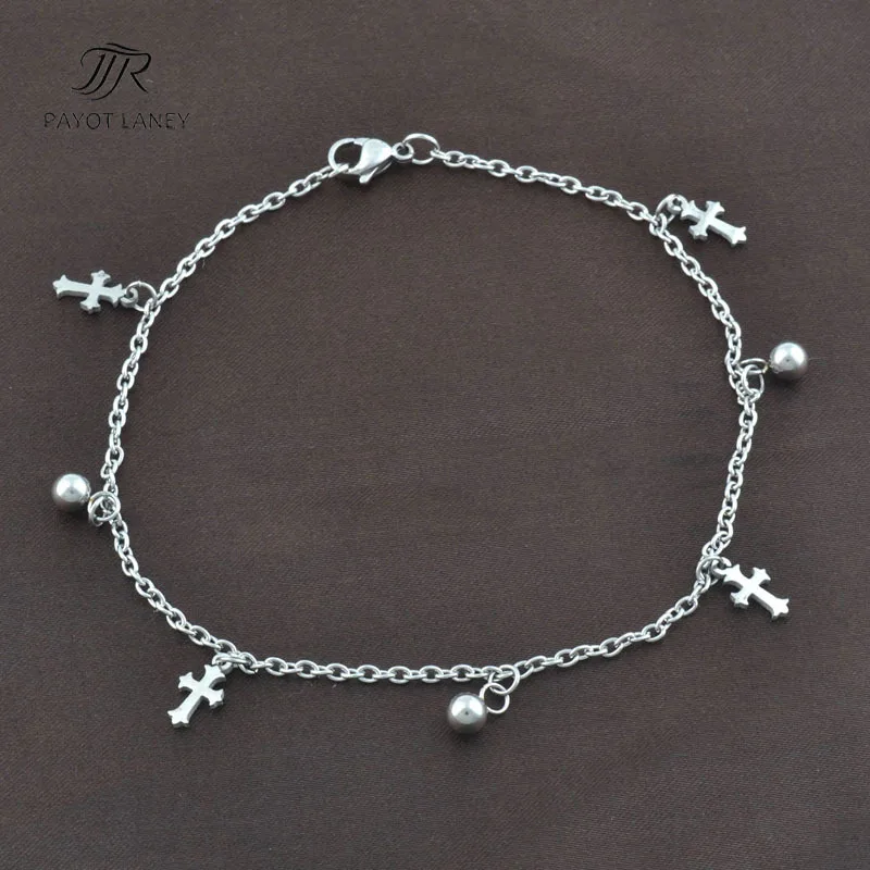 316L Stainless Steel Religious Rosary Anklet Chain Foot Jewelry Ankle
